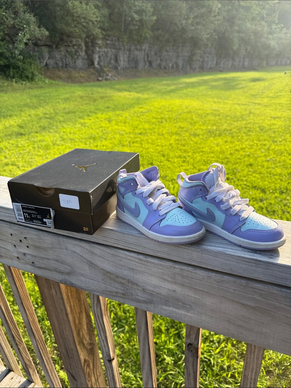 Nike Kids Low Top Sneakers in Lavender and Teal